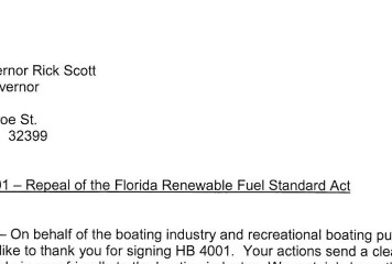 HB 4001 – Repeal of the Florida Renewable Fuel Standard Act