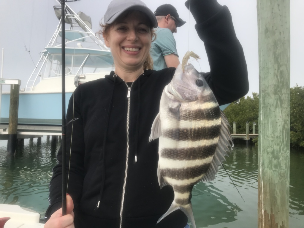 Marcella with a Sheepshead.
