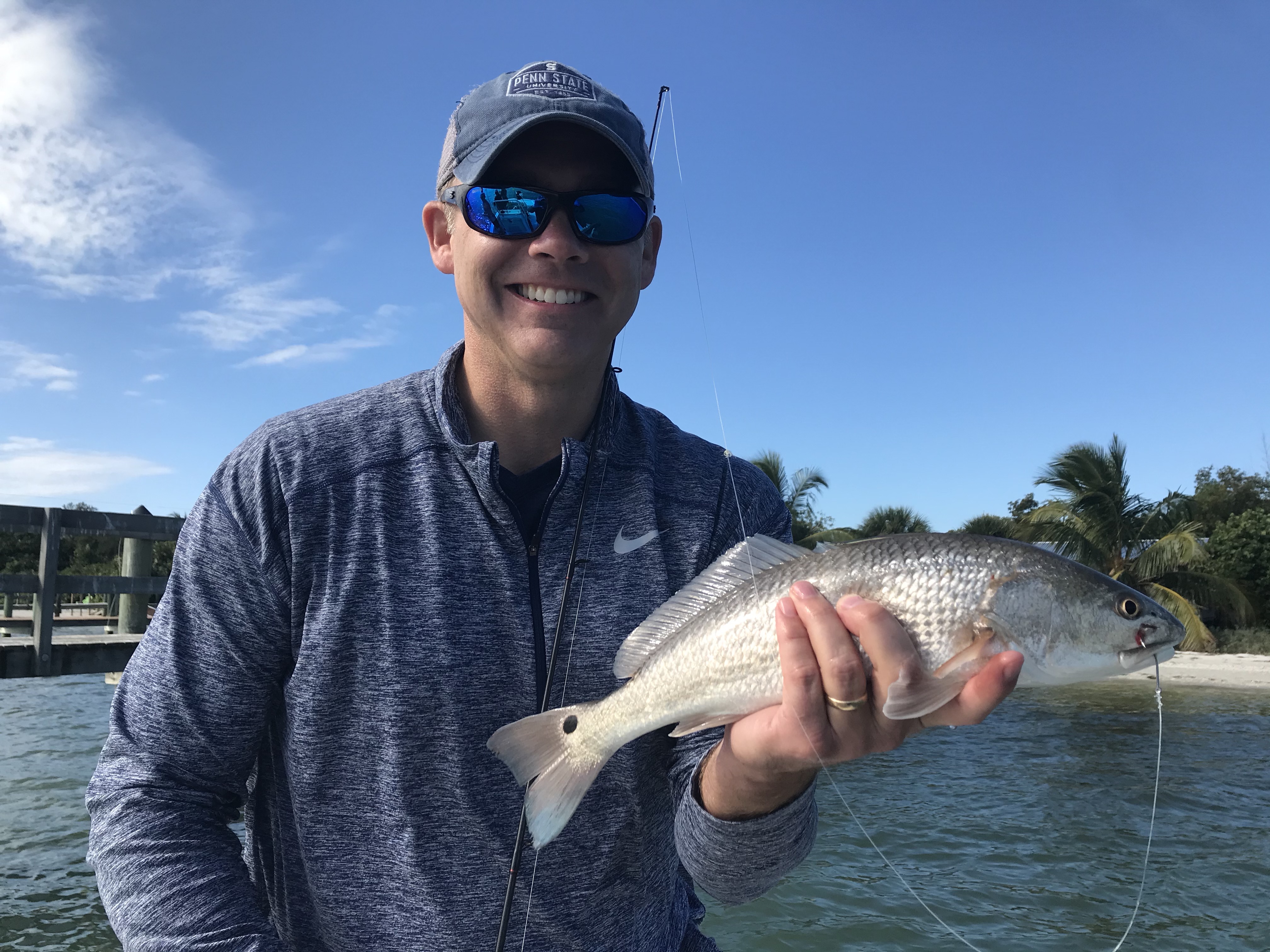 Dick's son-in-law holding his Redfish catch