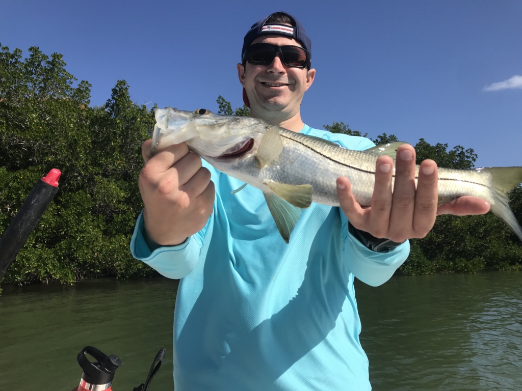 Chris with his snook catch