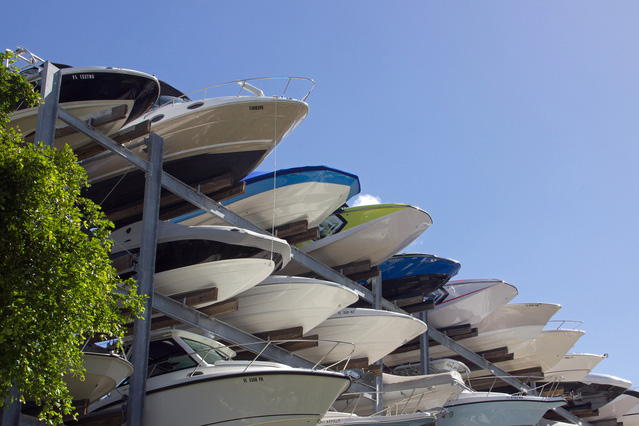 Boats outdoor storage