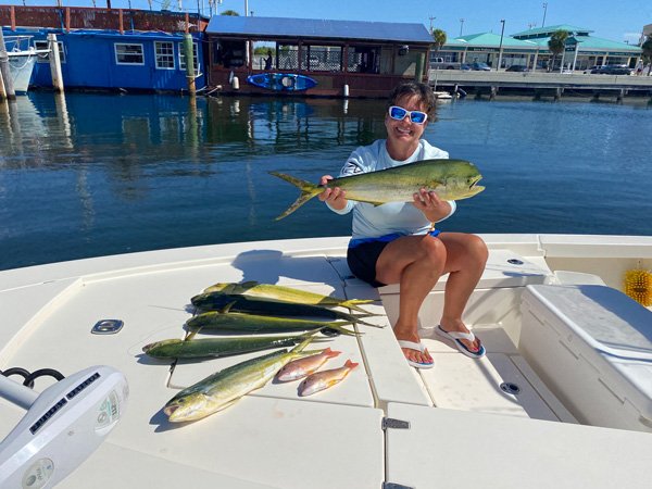 Vicki with a few catches
